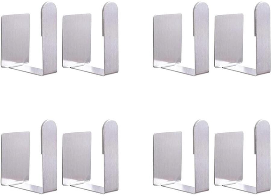 Wandgemonteerde RVS Dekselhouder Set met Verstelbare Afstand en Zelfklevende Bevestiging