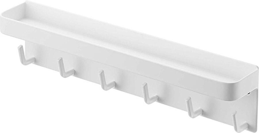 Wandgemonteerde sleutelhouder wandplank sleutelrekje Magnetisch opbergrek zonder boren Opberghaakrek voor aan de deur Sleutelrek zonder boren Magnetische sleutelhaak