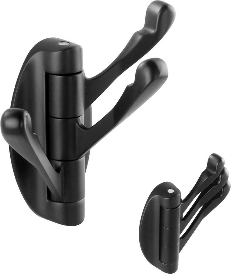 Wandhaak Draaibare Haken Opvouwbare Jashanddoekhaak Drievoudige Haak Haakjes Ophanghaken Muurhaak Jashaak Handdoekhanger Handdoekhaakjes Kapstokhaak Kapstok Haken Hoed Haak Metaal Voor Badkamer Keuken Mat Zwart