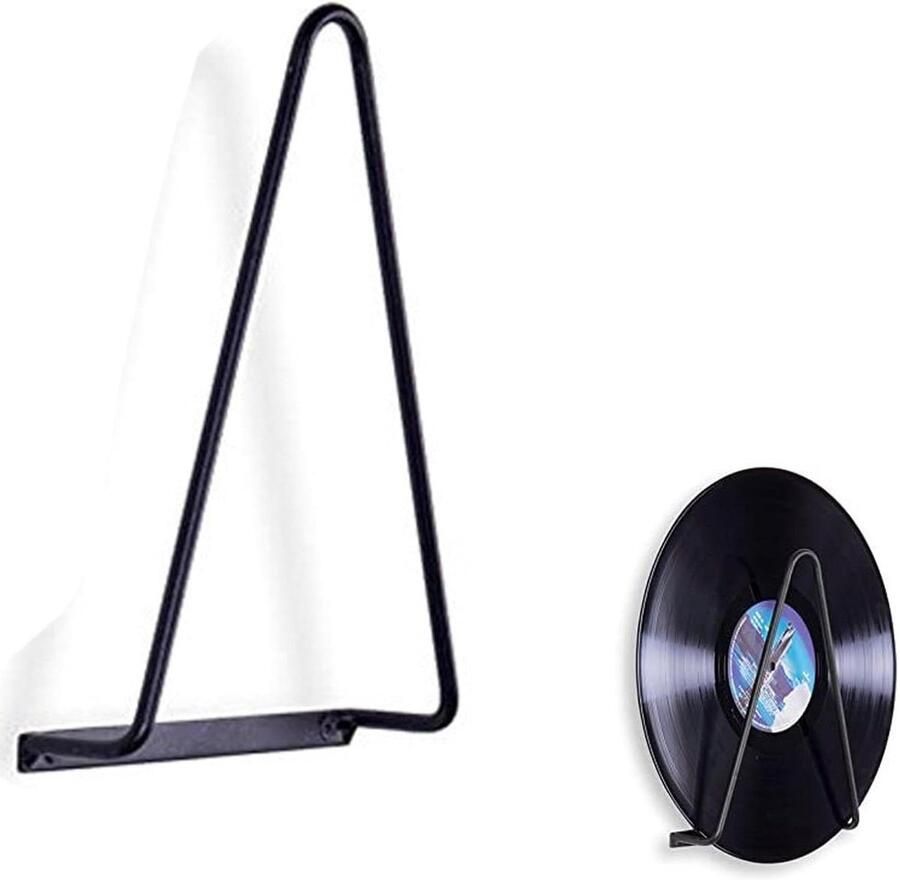 Wandhouder Brochurestandaard Wandrek Krantenstandaard Driehoekige Vorm voor Het Opbergen Van Platen Boeken Tijdschriften (Zwart)