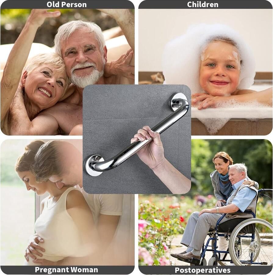 Badkamer beugel -Handgreep Douche Badkamer Roestvrij (40cm) 2 stuks