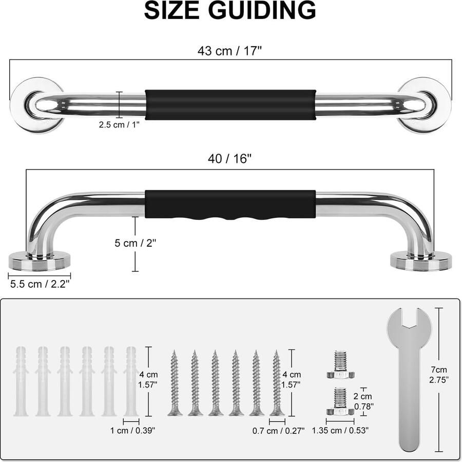 Wandhouder Steun Voor de Badkamer Badgreep Douche Veiligheidsgrepen Voor Senioren Kinderen