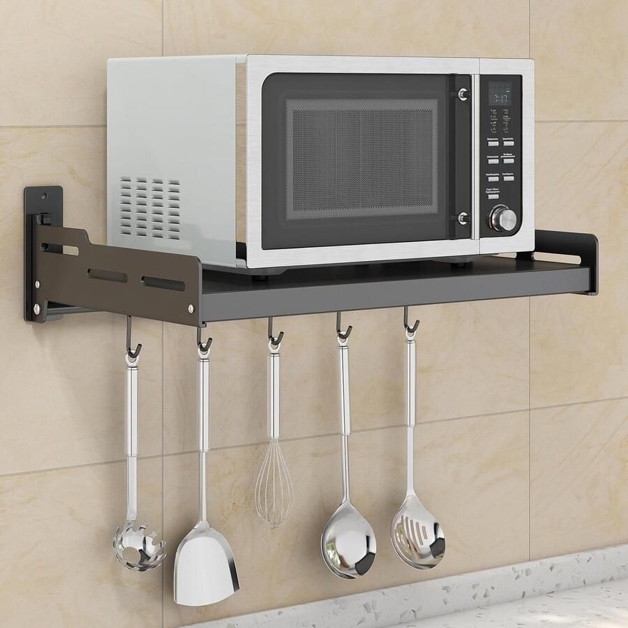 Wandhouder voor magnetron ruimtebesparend 1 stuk staal