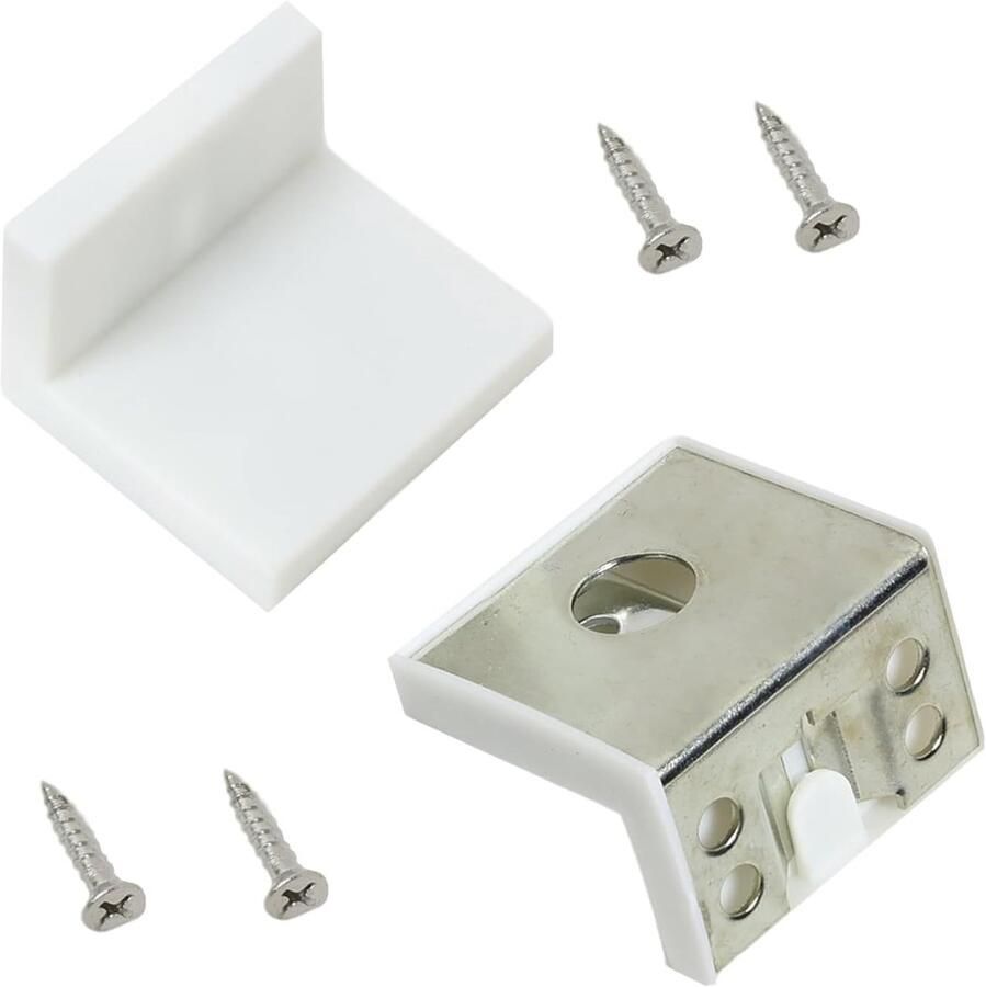 Wandhouders voor planken set van 2 wit inclusief bevestigingsmaterialen