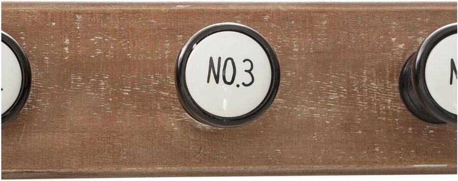 Wandkapstok Atmosphera Cijfers 6 Hangers Hout (66 x 8 5 x 8 cm)