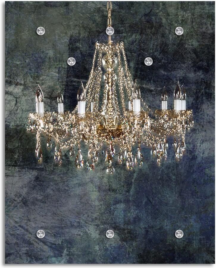 Wandkapstok Edip van Acrylglas – Modern Design met Gouden Kroonluchter Inclusief Haken 9cm Diep