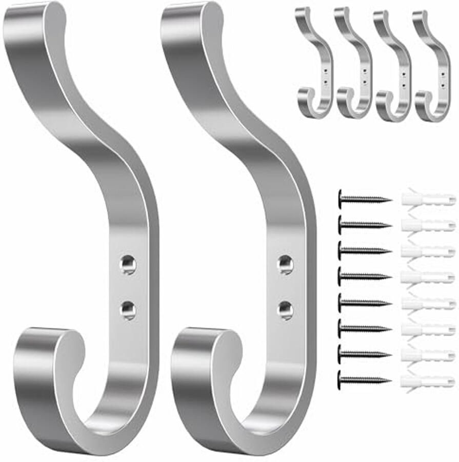 Wandkapstok Haken Zwarte Wandhaken voor Heavy Duty Gebruik Ideaal voor Tassen en Sleutels