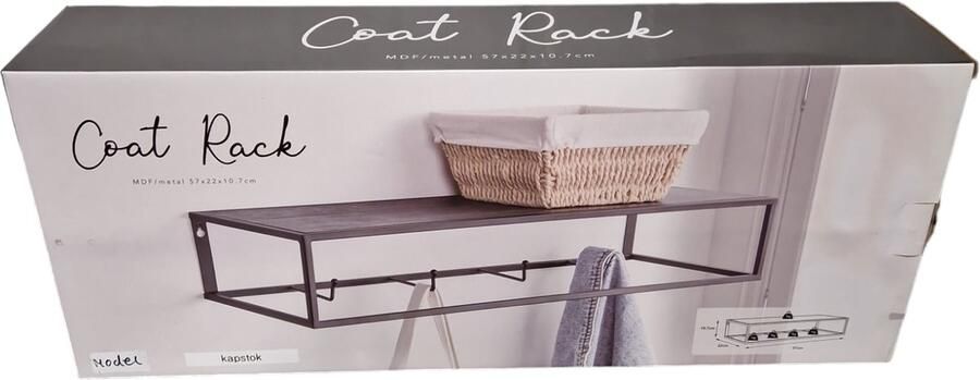 Wandkapstok hangend ophangbare kapstok industriële kapstok hangend metaal hout