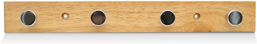 Wandkapstok met 4 haken Modern design Hout 320 x 40 mm