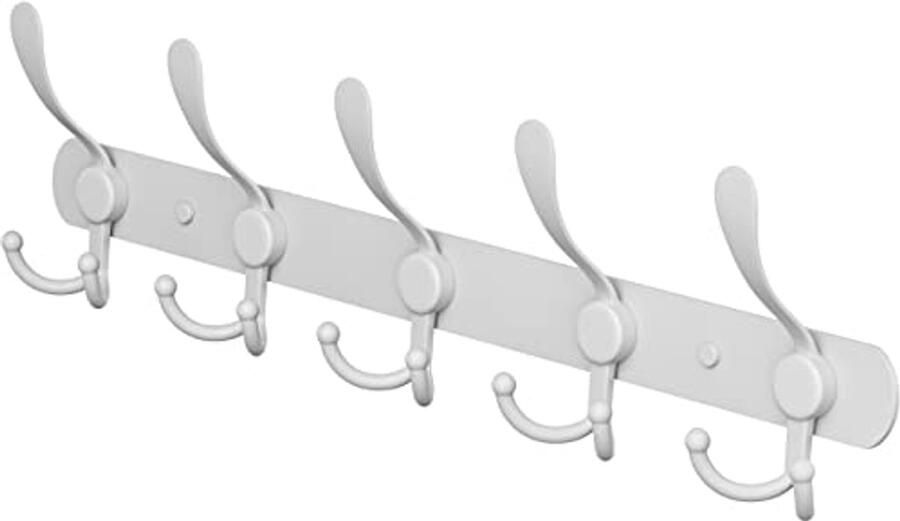 Wandkapstok met 5 Haken 16 inch Heavy Duty Roestvrij Staal Waterdicht Perfect voor Badkamer Slaapkamer Entree