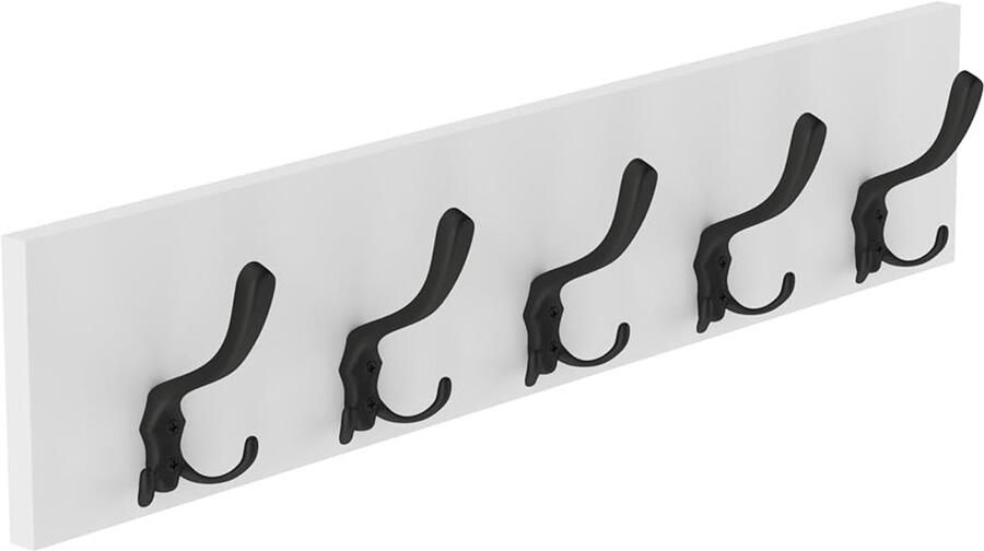 Wandkapstok met 5 Robuuste Haken Multifunctioneel Stevig Meubelplaat
