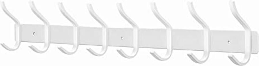 Wandkapstok met 8 haken van roestvrij staal Ideaal voor handdoeken jassen en accessoires