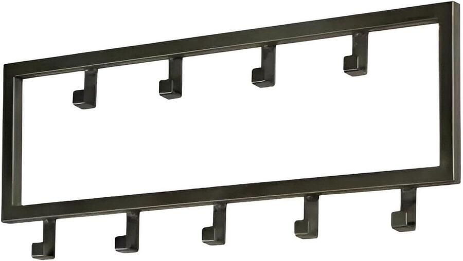 Wandkapstok Met 9 Haken Hangende Muur Kapstok RVS 50CM Mat Zwart