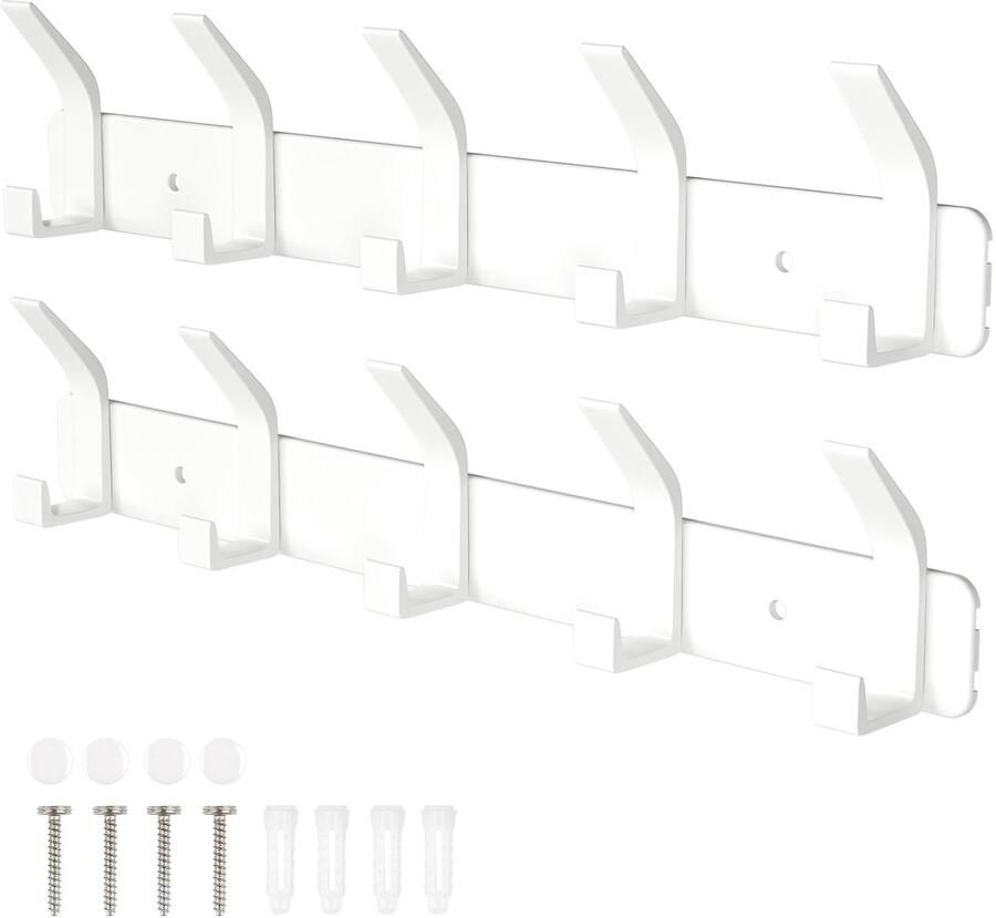 Wandkapstok met dubbele haken Eenvoudige installatie 1 stuk Roestvrij staal