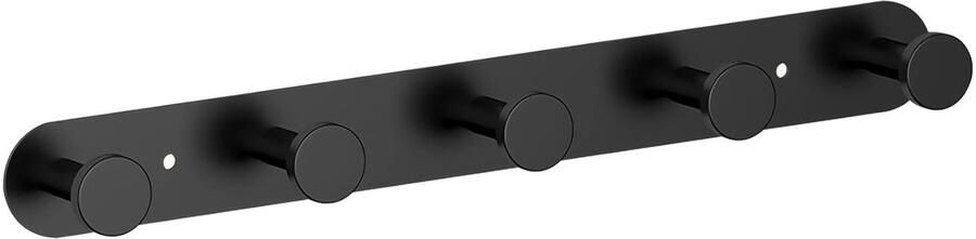 Wandkapstok met Multifunctionele Haken Roestvrij Staal Zwart