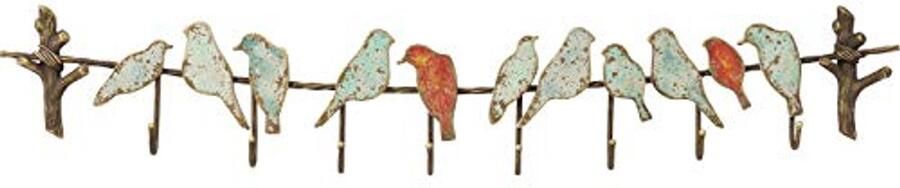 Wandkapstok Vogels Bruin