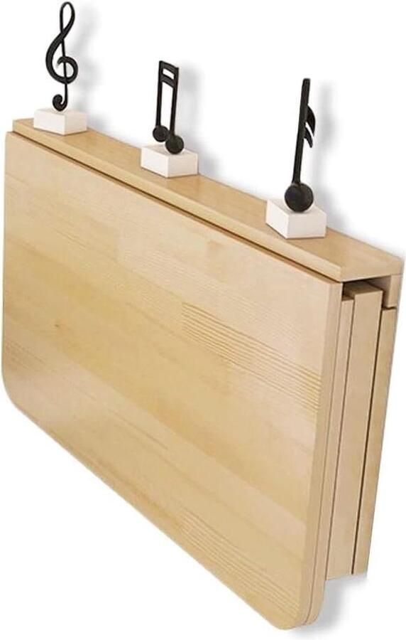 Wandklaptafel van massief hout ruimtebesparend 1 stuk 80 x 50 x 33 cm