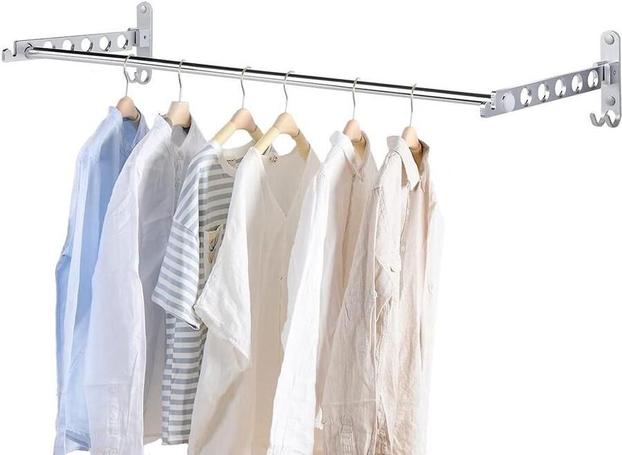 Wandkleding Ventilator Opvouwbaar Kledingrek Geschikt voor Slaapkamer