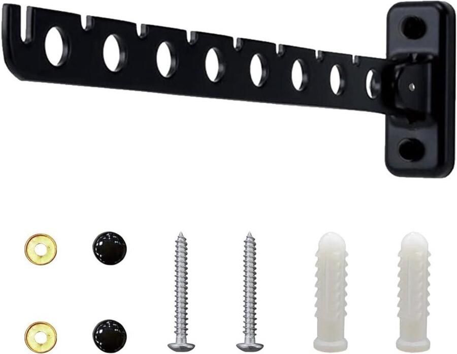 Wandkleerhanger Opvouwbaar kledingrek van roestvrij staal 90 graden draaibaar Slaapkamer badkamer balkon woonkamer Wandmontage (A)