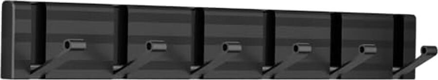 Wandmontage kapstok met 6 opvouwbare haken Modern metalen kapstok voor sjaals tassen sleutels hoeden paraplu's en handdoeken