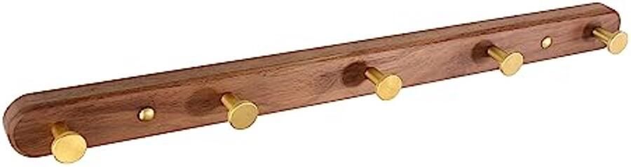 Wandmontage kapstok met rustieke haken voor jas en accessoires