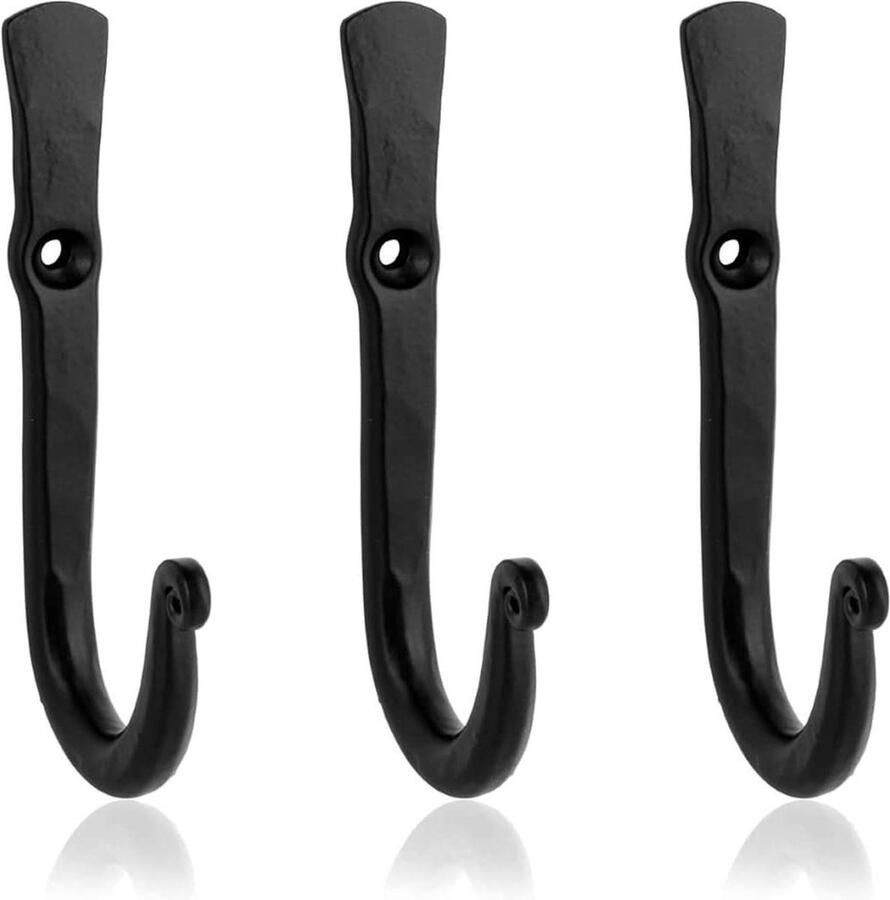 Wandmontage kapstokhaken handgemaakte smeedijzeren J-haken keuken slaapkamer badkamer handdoeken tassen met schroeven muurankers enkele pen hook coat rack wall mounted