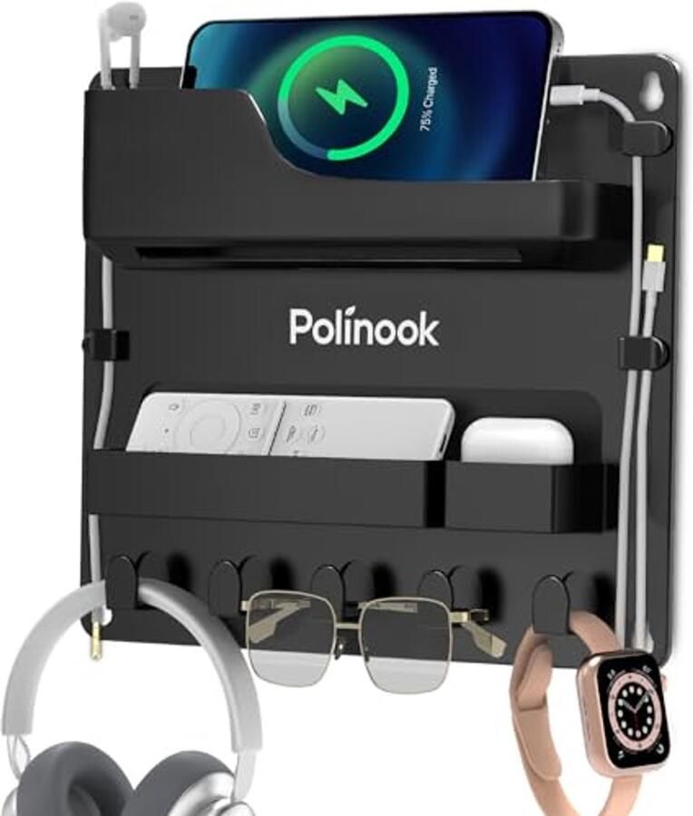 Wandmontage Plank Organizer Nachtkastje Plank Muur Mount Telefoonhouder voor Slaapkamer