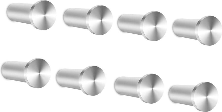 Wandmontage Roestvrij Stalen Kapstokhaken Zware Kapstok Badkamerhaken Muur Slaapkamer Badkamer Keuken 8 Stuks