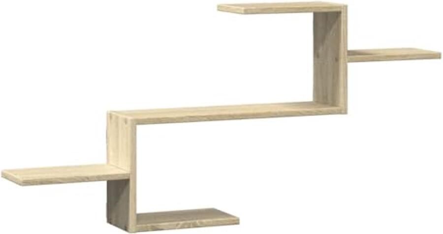 Wandplank 104x15x49 cm in sonoma eiken kleur Zwevende Wandplank voor Foto's en Decoratie