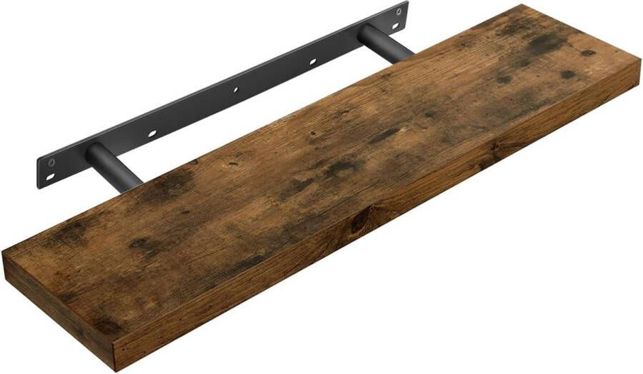 Wandplank 20 x 80 x 3 8 cm fotolijsten wanddecoratie plank voor woonkamer kantoor keuken rustiek bruin