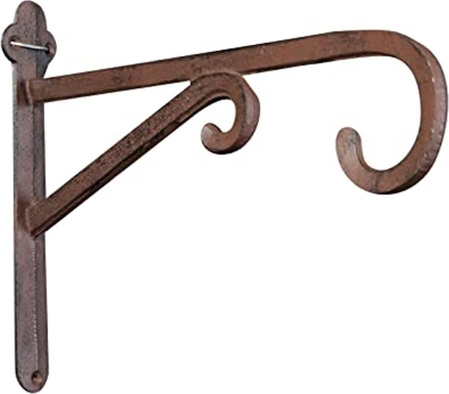 Wandplank 35 x 5 x 26 cm Gietijzeren Rek met Antieke Roest Afwerking