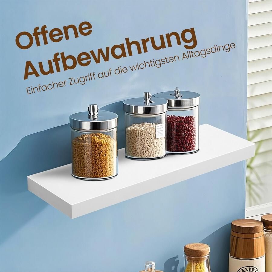 Wandplank – 60 cm – Wit – Compacte Plank