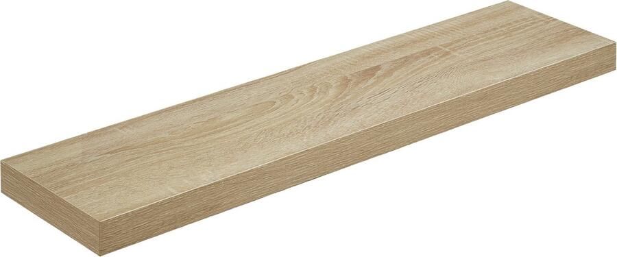 Wandplank 80 cm SONOMA IJzeren Beugel Praktisch en Decoratief Voor Boeken Planten en Decoraties Eiken Sonoma 80 x 20 x 3 8 cm Max. 15 kg