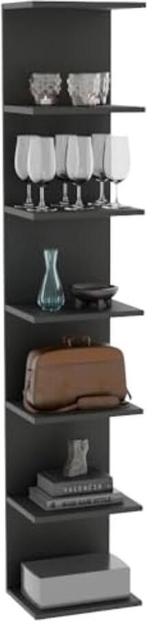 Wandplank Boekenkast met 7 Planken Zwevende Opbergplanken voor Slaapkamer Woonkamer Badkamer Keuken en Bureau