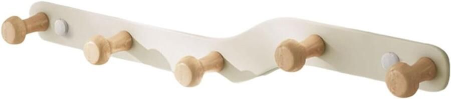 Wandplank Kapstok Wandkapstok Wandgemonteerd opbergrek Hout Verwijderbaar Eenvoudig te installeren Multifunctioneel opbergrek Geschikt voor entree Slaapkamer en woonkamer Kan jassen Sleutels Hoeden Handtassen