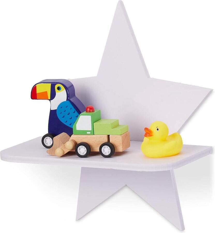 Wandplank kinderkamer boekenplank babykamer 1 stuk wit grenenhout 27 5 x 25 x 11 5 cm