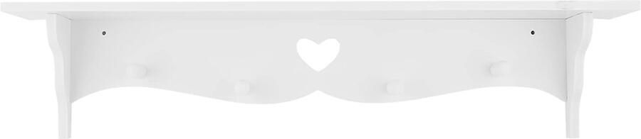 Wandplank met haken kapstok muurbevestiging met plank wit gesneden muur hangende holle wandplank wanddecoratie kapstokhaak