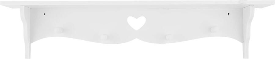 Wandplank met haken kapstok wandmontage met plank witte gegraveerde wandhanger holle wandplank wanddecoratie met kledinghaken