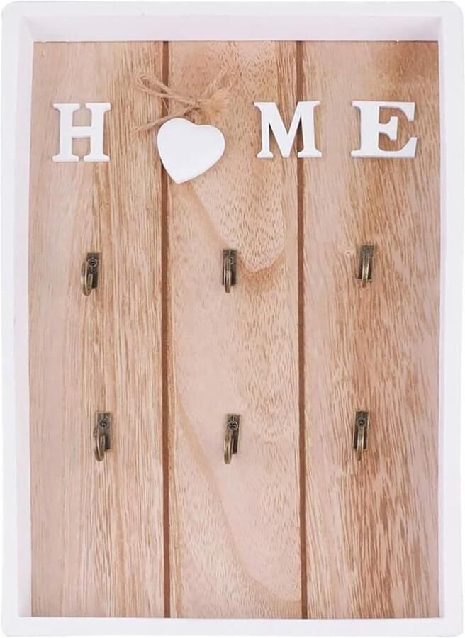 Wandplank met Haken Organiseer je Entree MDF en Metaal