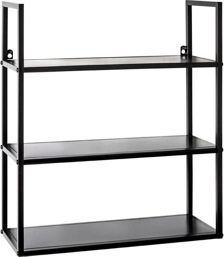 Wandplank metaal zwart Haku Möbel B 50 x D 20 x H 58 cm Wandrek