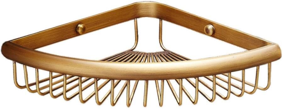 Ibenzoa Elegant Hoekige Wandplank van Massief Metaal voor Badkamerdecoratie 21 5 x 21 5 cm