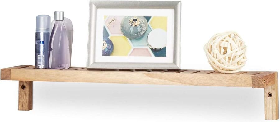 Wandplank walnotenhout veelzijdig 1 stuk natuur 10 x 60 x 12 5 cm