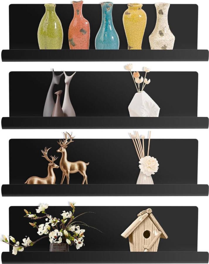 Voordeelset van 3 wandplanken wit zonder boren wandplank wit acryl wandplank klein wit zelfklevende wandplank acryl 23 cm breed zwevende plank wandplank voor muren badkamer en keuken