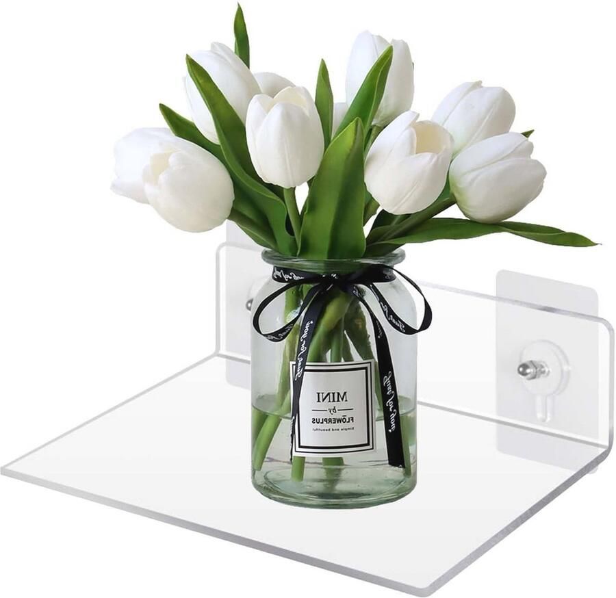 Wandplank zonder boren Zelfklevend Acryl Plank voor Moderne Interieurs