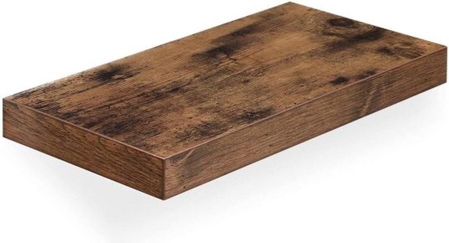 ZAZA Home wandplank zwevende plank hangende plank kantoorplank voor foto's decoratie MDF-hout rustiek bruin