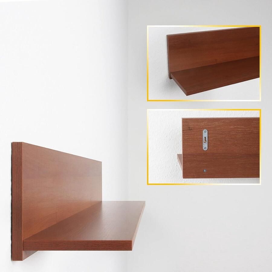 Wandplank Zwevend Eiken Bruin 98 x 19 x 19 cm