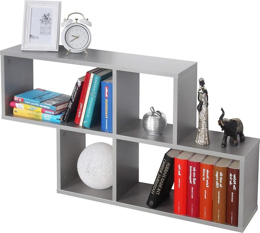 Wandplank zwevend Wandrek grijs 1 stuk 100 x 53 x 20 cm