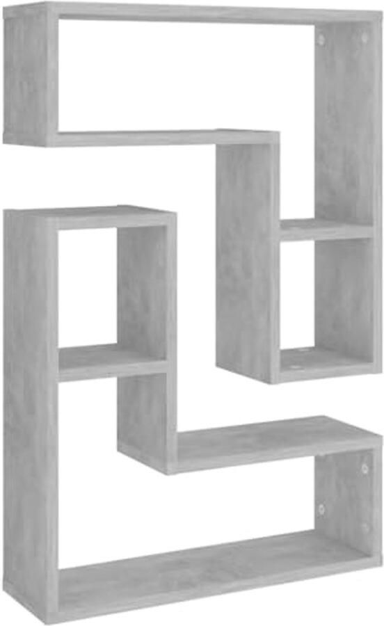 Wandplanken Set van 2 50x15x50 cm Hout en Betonlook