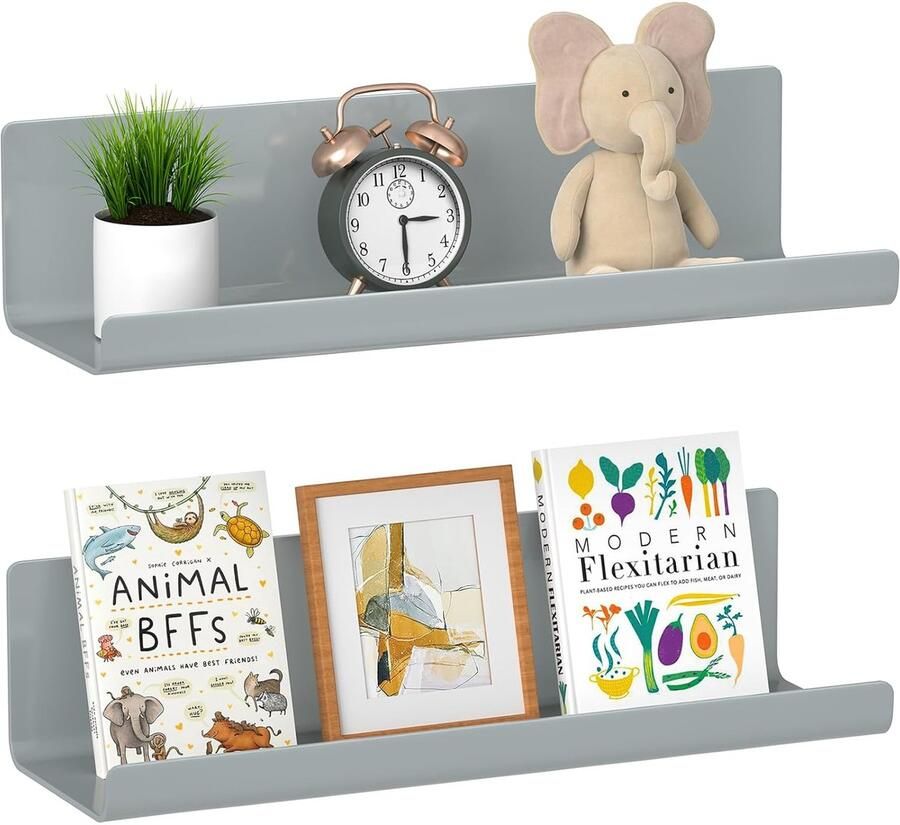 Wandplanken Set van 2 Multifunctioneel Kunststof 30 x 10 x 8 cm