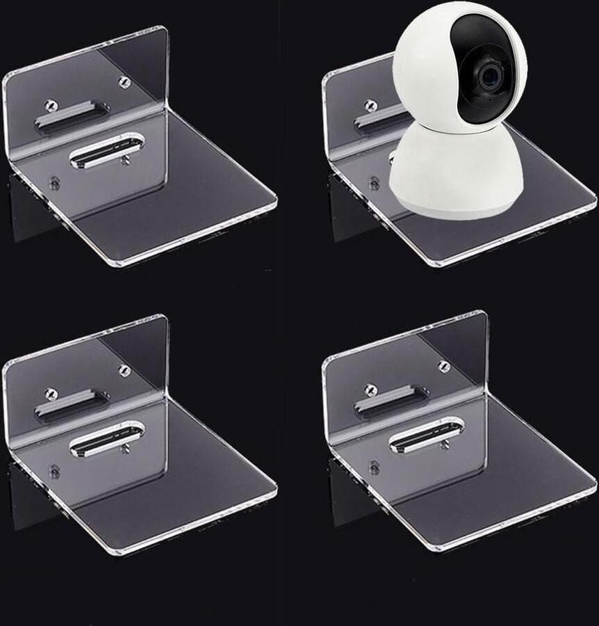 Wandplanken Set Zwevende Acryl Planken 4 stuks Doorzichtig Acryl